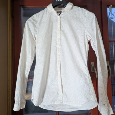 Tommy Hilfiger Fitted Shirt - White with Dots