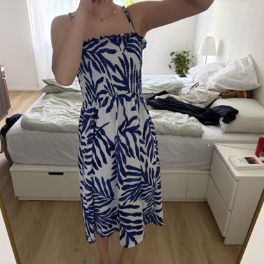 H&M Summer Dress Blue-White