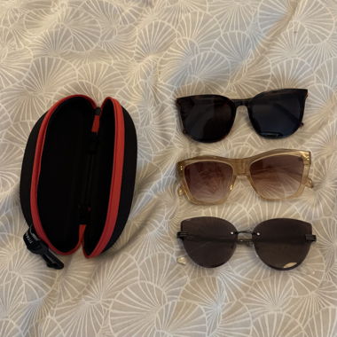 Sunglasses case with 3 pairs