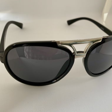 Coole Sonnenbrille Schwarz/Silber inkl. Etui