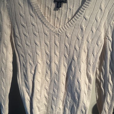 Maglione in maglia Tommy Hilfiger bianco
