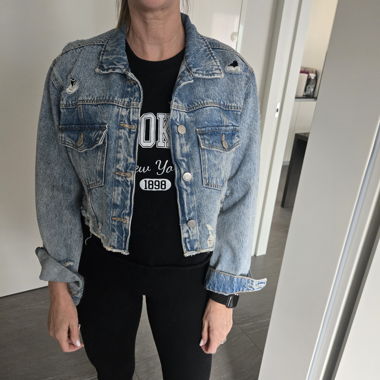 Giacca di jeans cropped