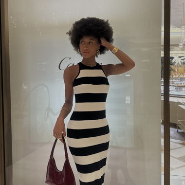 Striped Midi Dress