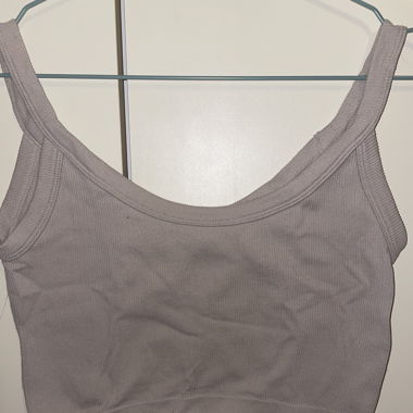 beige crop top