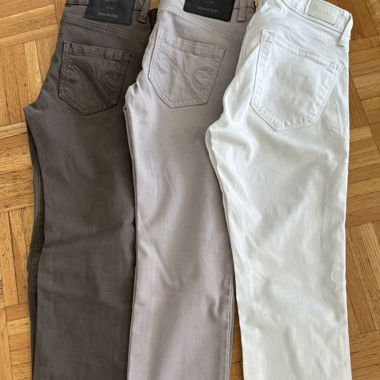 Lot trois pantalons Sisley et Salsa