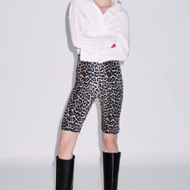 Shorts Biker Stampa Animalier