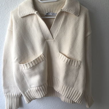 Zara Strickpullover creme