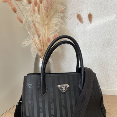 Mollerus DONAT Handtasche classic schwarz/gold