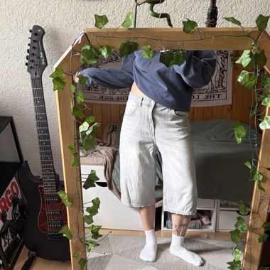 Unisex Baggy-Jorts in Grau