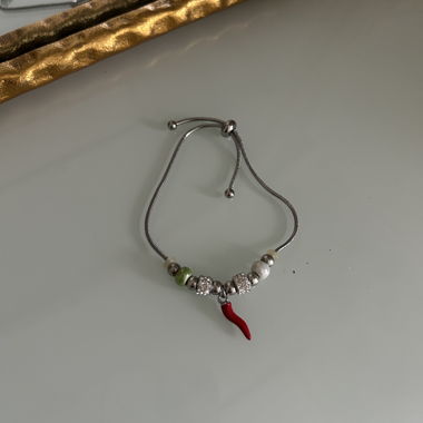 Silbernes Chili-Pfeffer-Charms-Armband