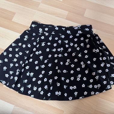 Black Floral Skirt