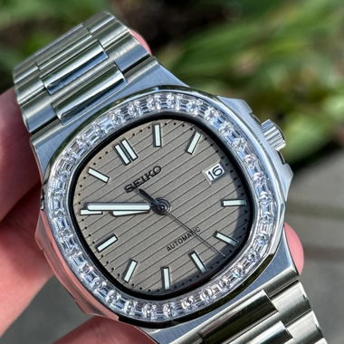 Nautilus Grey Dial - "Diamond"- NH35