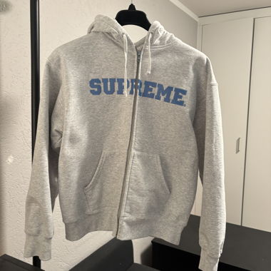 Hoodie zippé Supreme gris