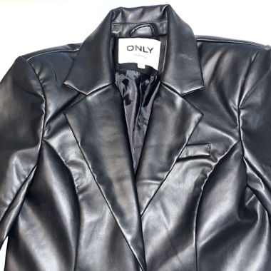 Veste en similicuir noir 