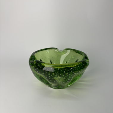 Italienischer Aschenbecher 1950, Murano, aus mundgeblasenem Glas