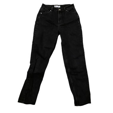 black denim mom jeans