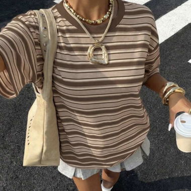 T-shirt oversize rayé