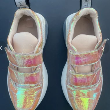 Stella McCartney Baskets irisée à scratch