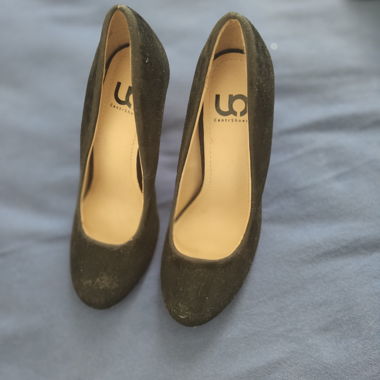 Black suede shoes