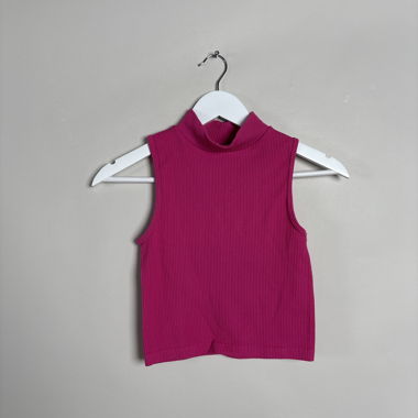 Pink ribbed stradivarius sleeveless top