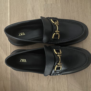 Zara black loafers