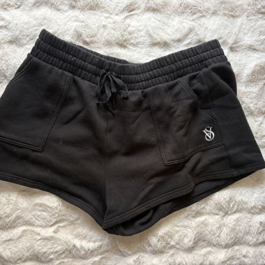 Schwarze Baumwoll-Shorts von Victoria Secret
