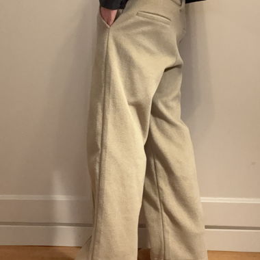 Krèate Stoff-Anzugshose Beige