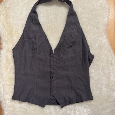 Top con schiena scoperta grigio