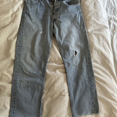 Jeans Levi's 501, bleu clair, destroyed