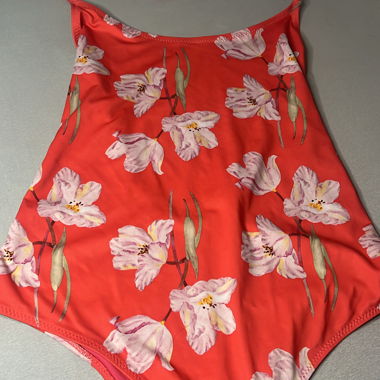Costume da bagno floreale rosso