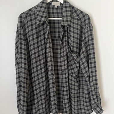 Camicia a quadri grigia
