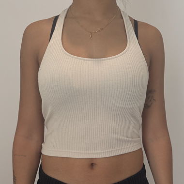 H&M Ribbed Crop Halter Top