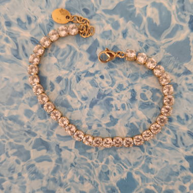 Bracciale con strass dorato