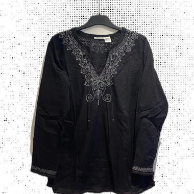 Bluse mit Glitzerfasern