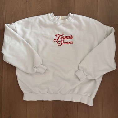 Sweatshirt Pull&Bear Tennis Season blanc S