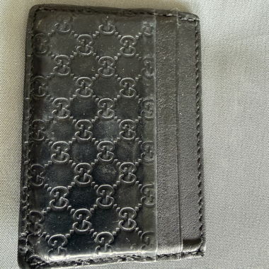 Gucci Portacarte in pelle nera
