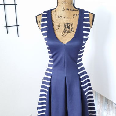 Vestito ASOS blu a righe Gr. 34