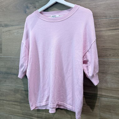 Pull en tricot rose Gr. M