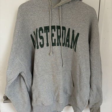 Grauer Hoodie mit Amsterdam-Print