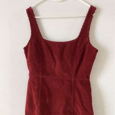 Red corduroy dress ASOS