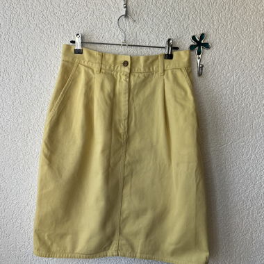 Jupe Vintage en Coton Jaune