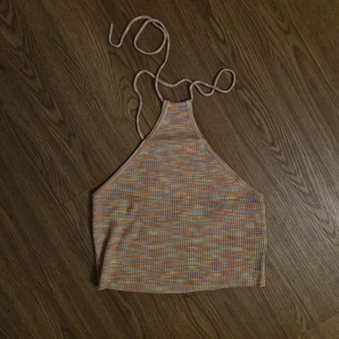 Top corto halter