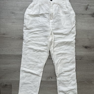 Pantalon blanc taille haute