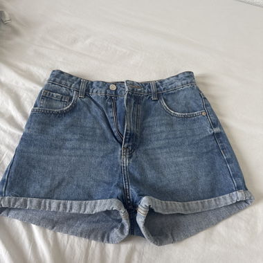 Blue denim shorts