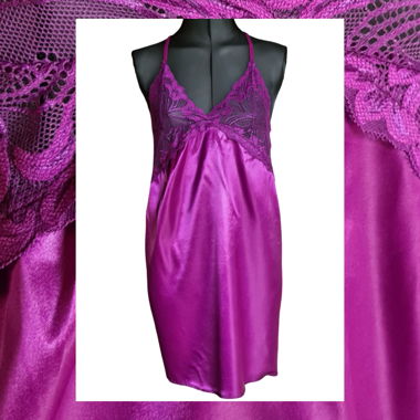 Violette Vintage-Satin-Slipdress