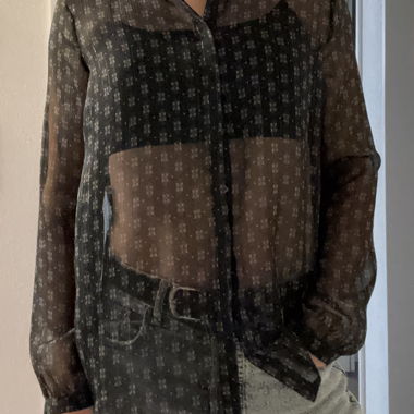 Blouse noire transparente S