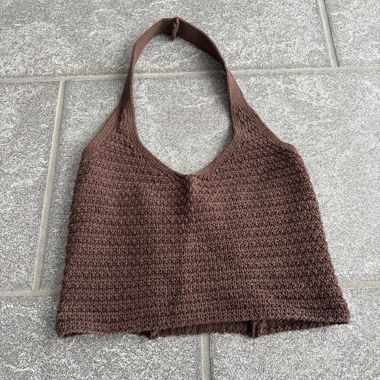 Top in maglia marrone