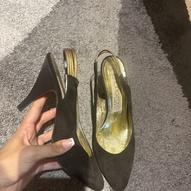 Décolleté slingback neri