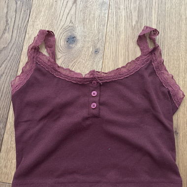 Burgundy Lace Top