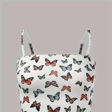 Haut Imprimé Papillon Chaud